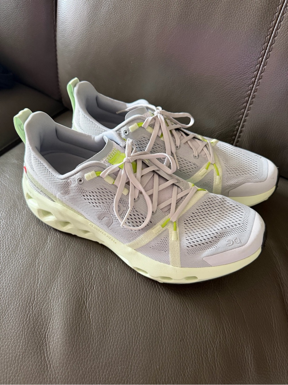 On Running Women's Cloudvista Running Shoes - Light Gray with Lime